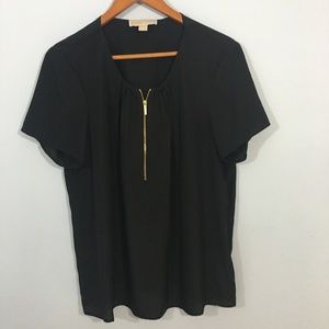 Michael Michael Kors black sheer blouse Size XL